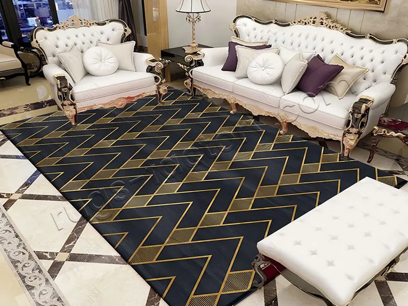 Modern Abstract Crystal Velvet Carpet