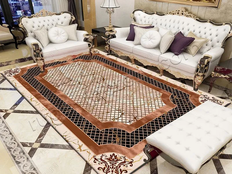 Gold Diamond Velvet Non-Slip Carpet Can be Used for Different Areas